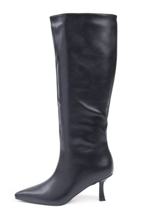 Raid Bracket Stiletto Boots In Black