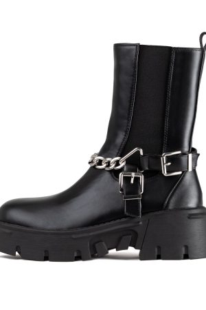 RAID Greta Chunky Ankle Boots in Black