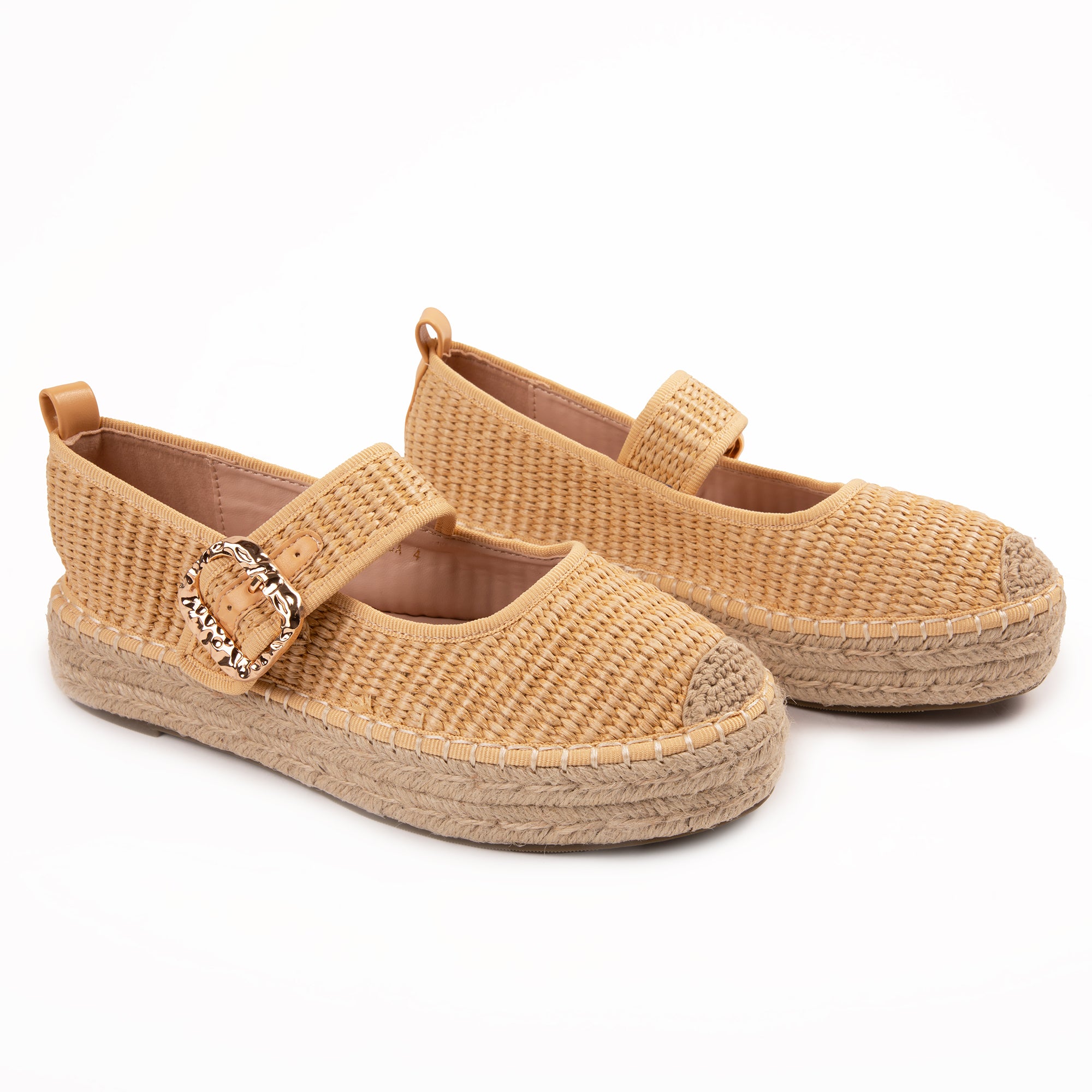 RAID Tisca Flatform Sandals in Nude Raffia - Image 6