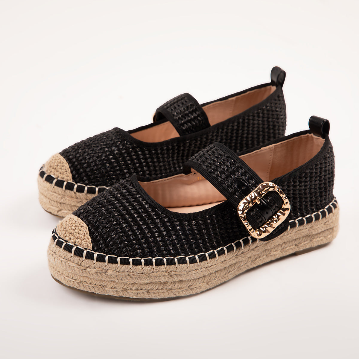 RAID Tisca Flatform Sandals in Black Raffia - Image 6