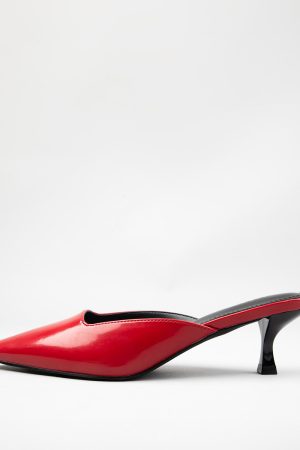 RAID Aarna Heeled Mules in Red
