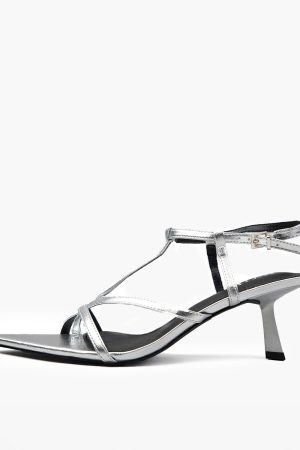 RAID Layne Heeled Sandals in Silver