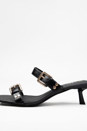 RAID Mesmerize Heeled Mules in Black