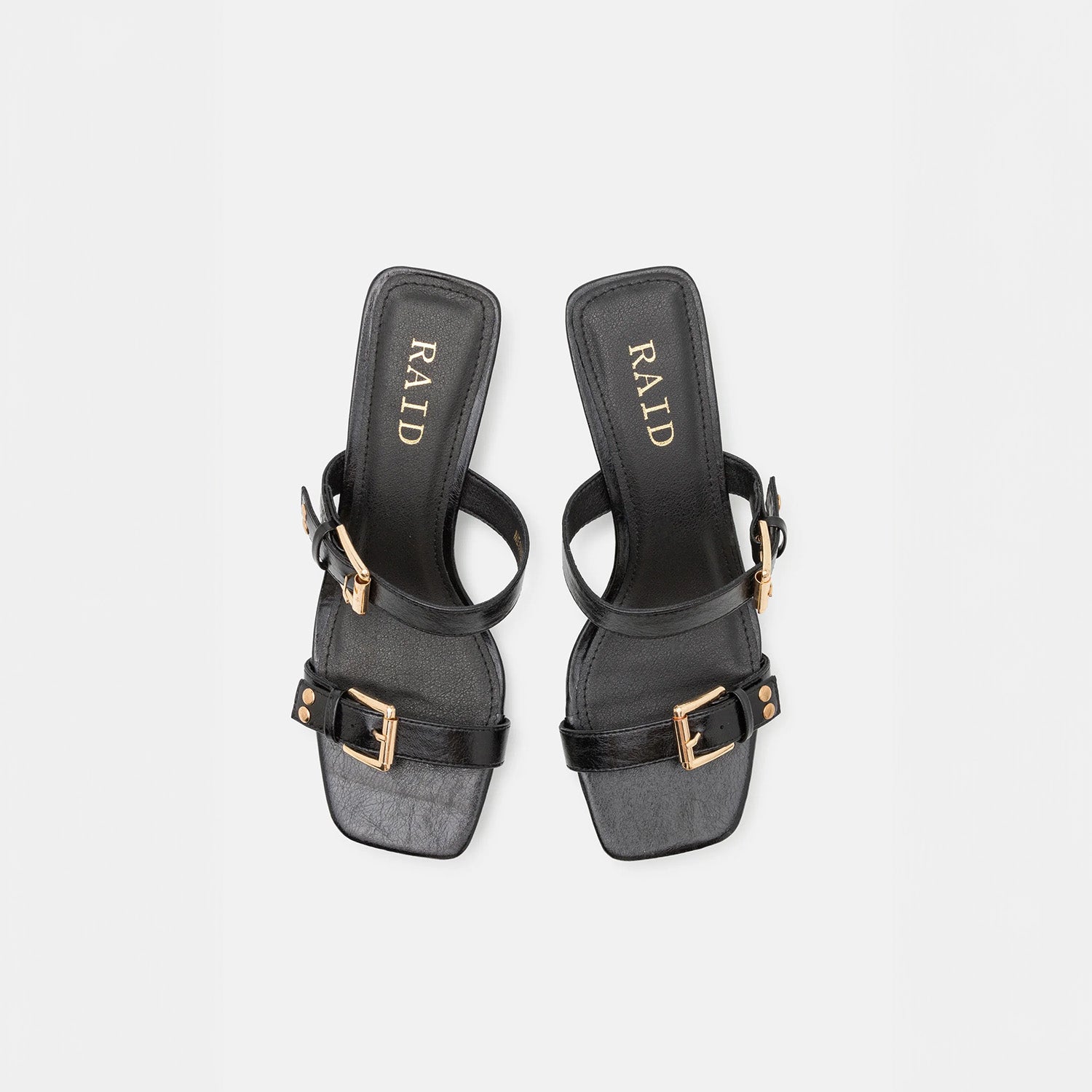 RAID Mesmerize Heeled Mules in Black - Image 5