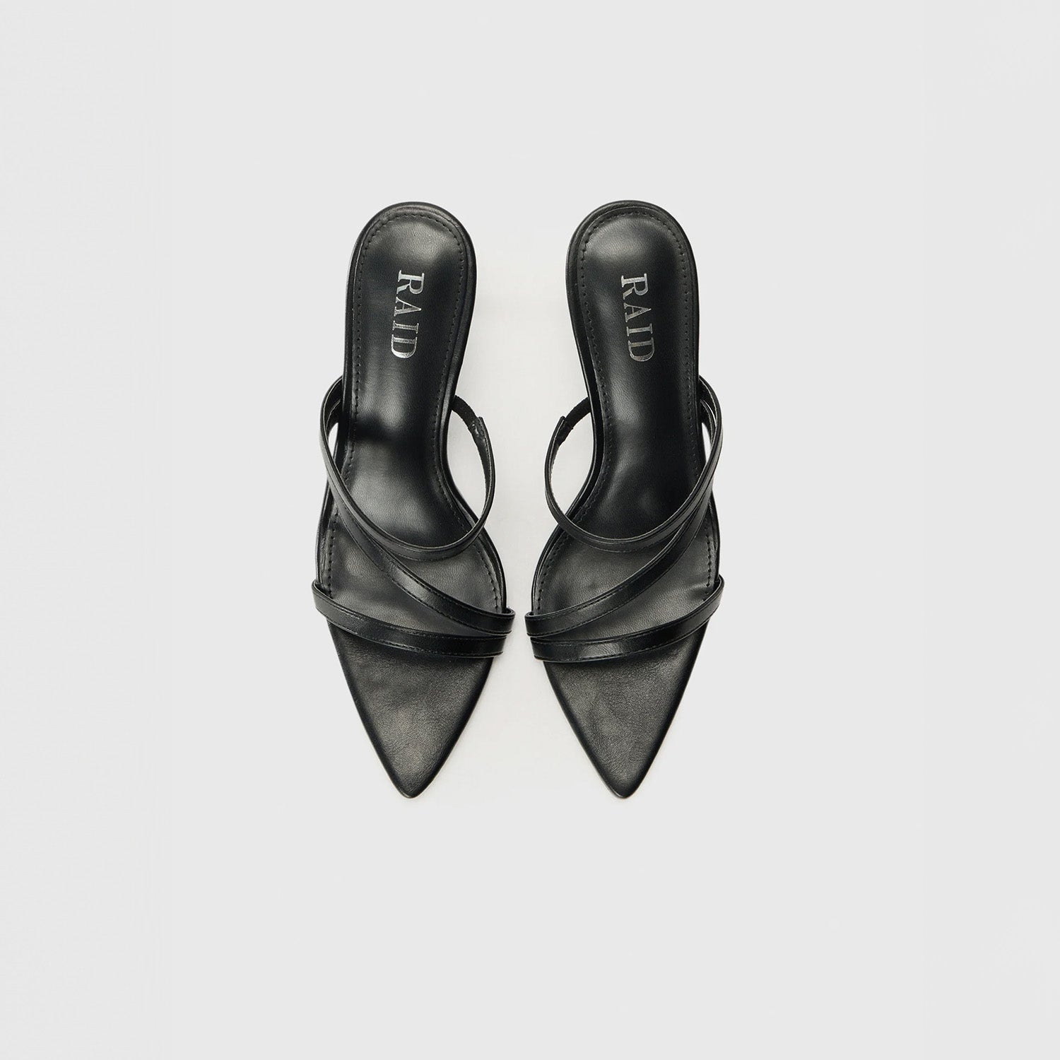 RAID Tosca Heeled Mules in Black - Image 4